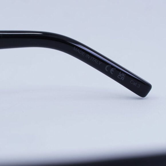 Saint Laurent SL569Y 001 Sunglasses Black Aviator Frame, Grey Lenses